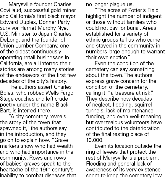 Marysville founder Charles Covillaud, successful gold miner and California’s first black mayor Edward Duplex, Donner ...
